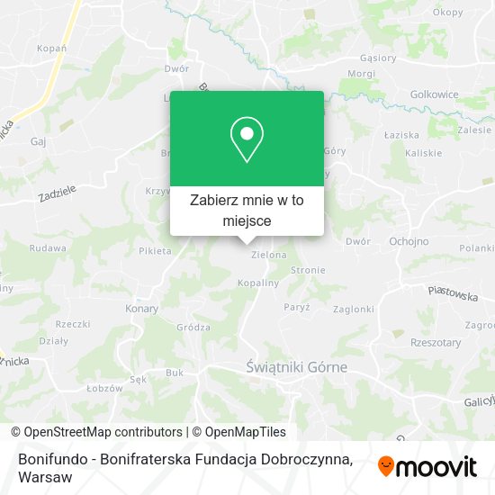 Mapa Bonifundo - Bonifraterska Fundacja Dobroczynna