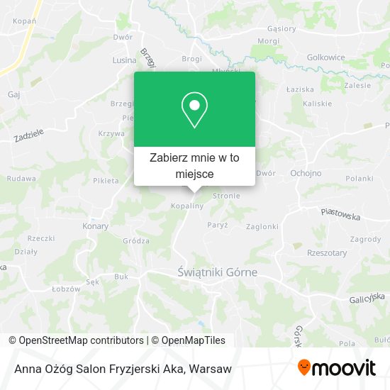 Mapa Anna Ożóg Salon Fryzjerski Aka