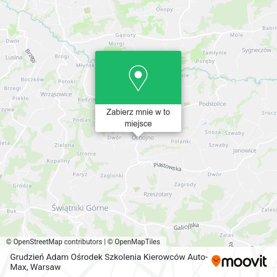 Mapa Grudzień Adam Ośrodek Szkolenia Kierowców Auto-Max