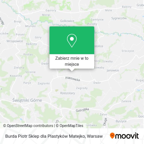 Mapa Burda Piotr Sklep dla Plastyków Matejko