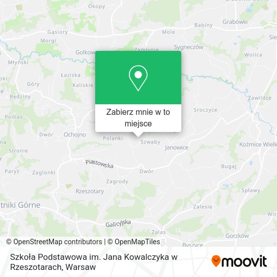 Mapa Szkoła Podstawowa im. Jana Kowalczyka w Rzeszotarach