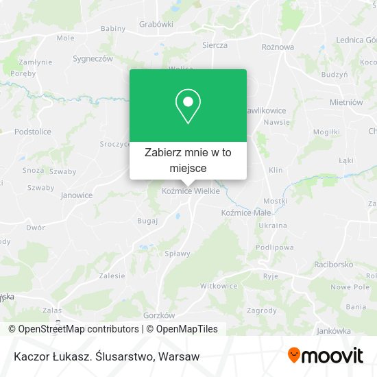 Mapa Kaczor Łukasz. Ślusarstwo