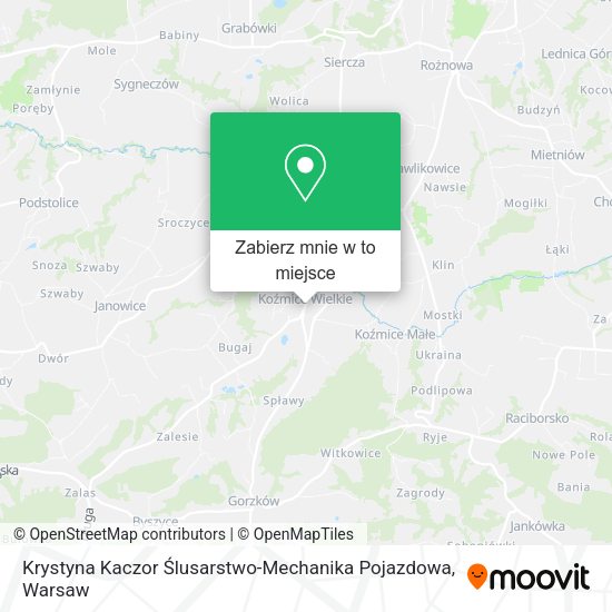 Mapa Krystyna Kaczor Ślusarstwo-Mechanika Pojazdowa