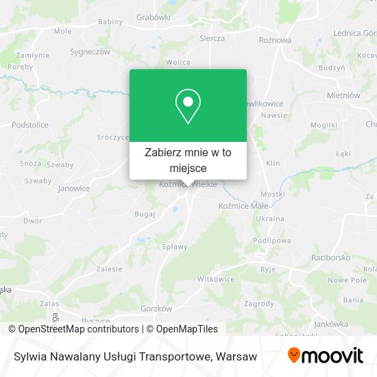 Mapa Sylwia Nawalany Usługi Transportowe