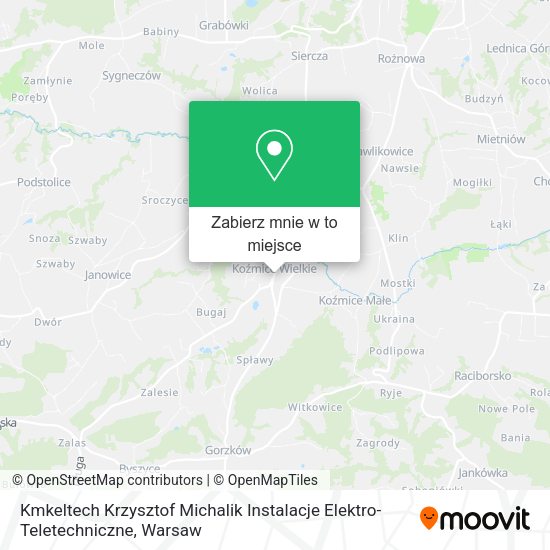 Mapa Kmkeltech Krzysztof Michalik Instalacje Elektro-Teletechniczne