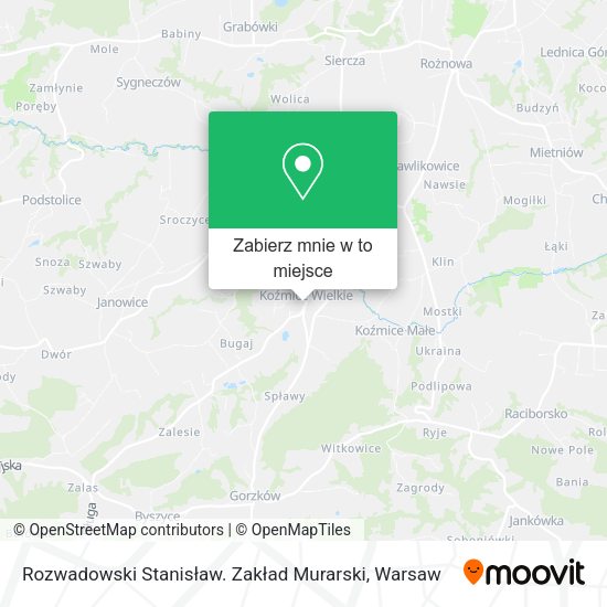 Mapa Rozwadowski Stanisław. Zakład Murarski