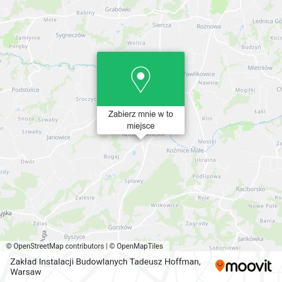 Mapa Zakład Instalacji Budowlanych Tadeusz Hoffman