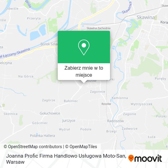 Mapa Joanna Profic Firma Handlowo Usługowa Moto-San