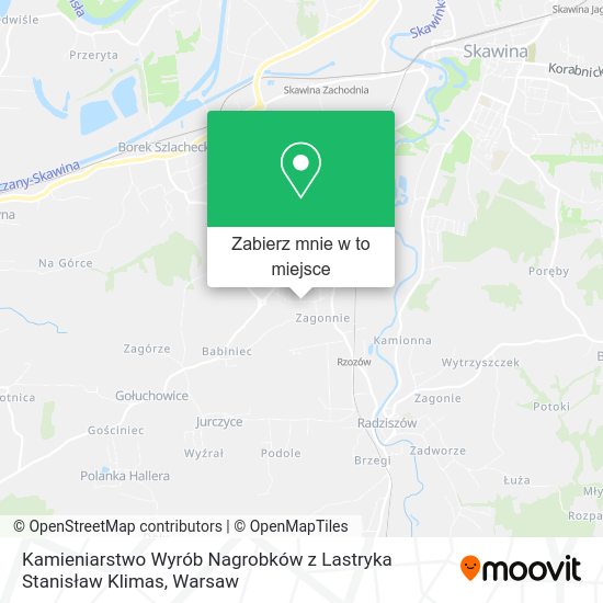 Mapa Kamieniarstwo Wyrób Nagrobków z Lastryka Stanisław Klimas