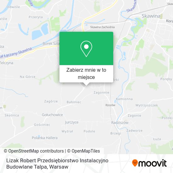 Mapa Lizak Robert Przedsiębiorstwo Instalacyjno Budowlane Talpa