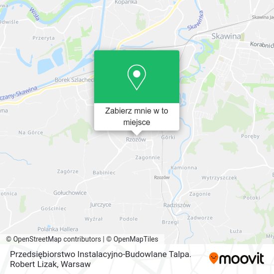 Mapa Przedsiębiorstwo Instalacyjno-Budowlane Talpa. Robert Lizak