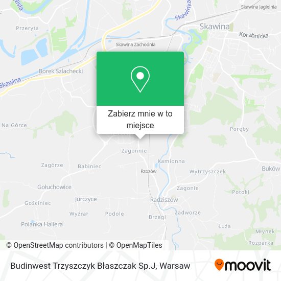 Mapa Budinwest Trzyszczyk Błaszczak Sp.J