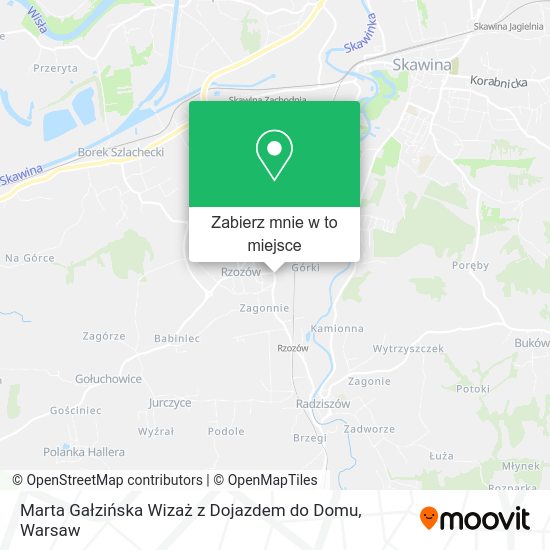 Mapa Marta Gałzińska Wizaż z Dojazdem do Domu