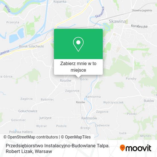 Mapa Przedsiębiorstwo Instalacyjno-Budowlane Talpa. Robert Lizak