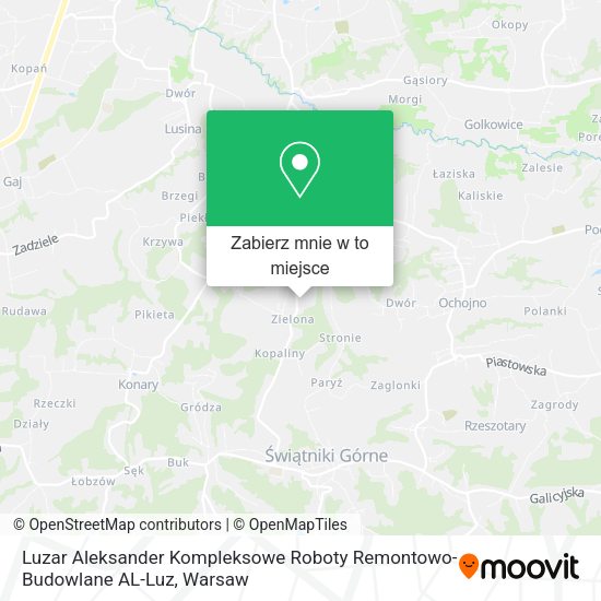 Mapa Luzar Aleksander Kompleksowe Roboty Remontowo-Budowlane AL-Luz