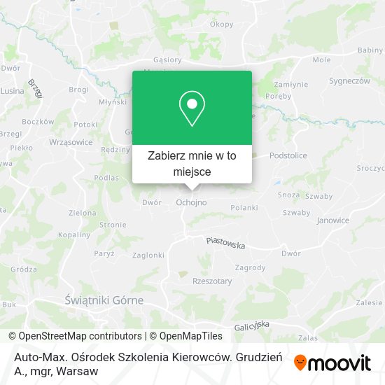 Mapa Auto-Max. Ośrodek Szkolenia Kierowców. Grudzień A., mgr