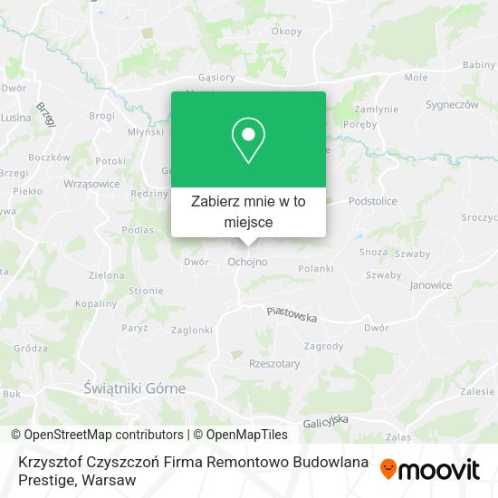 Mapa Krzysztof Czyszczoń Firma Remontowo Budowlana Prestige