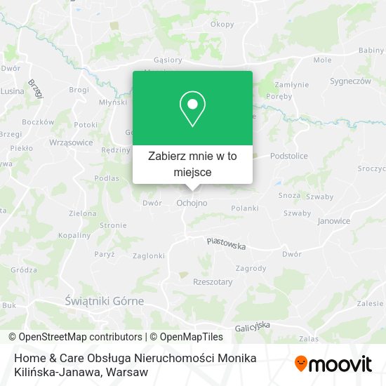 Mapa Home & Care Obsługa Nieruchomości Monika Kilińska-Janawa