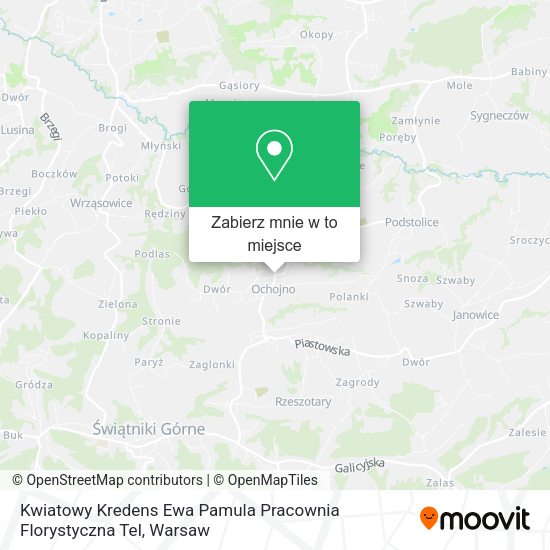 Mapa Kwiatowy Kredens Ewa Pamula Pracownia Florystyczna Tel