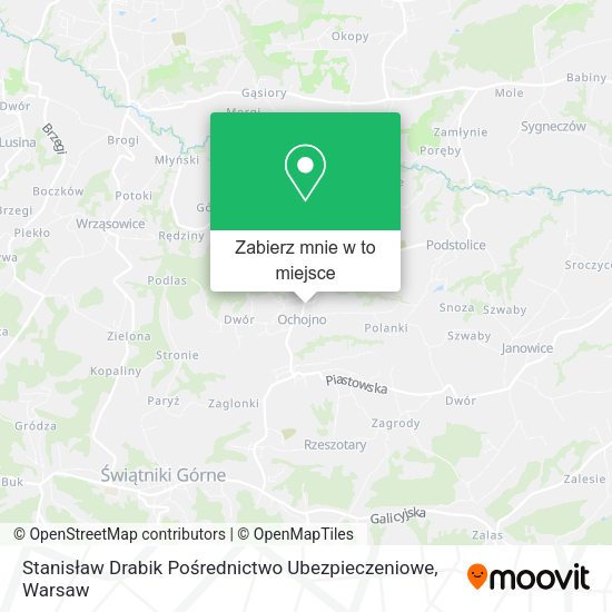 Mapa Stanisław Drabik Pośrednictwo Ubezpieczeniowe