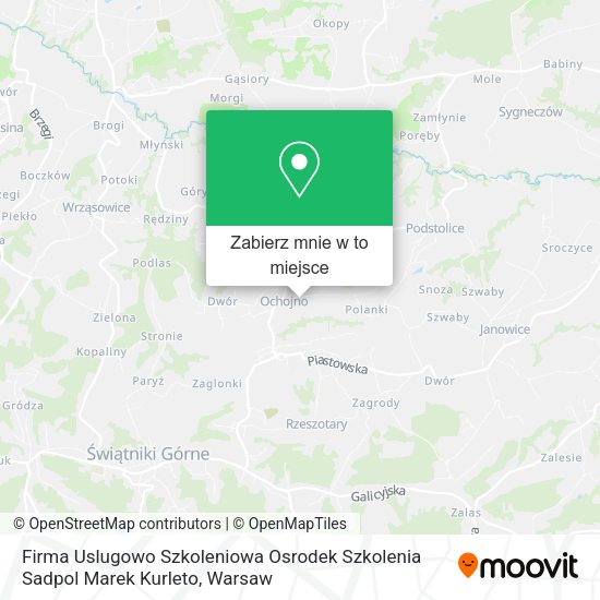 Mapa Firma Uslugowo Szkoleniowa Osrodek Szkolenia Sadpol Marek Kurleto