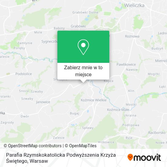 Mapa Parafia Rzymskokatolicka Podwyższenia Krzyża Świętego