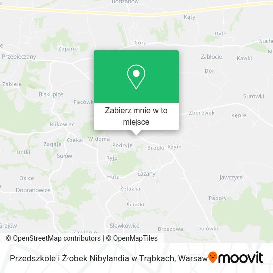 Mapa Przedszkole i Żłobek Nibylandia w Trąbkach