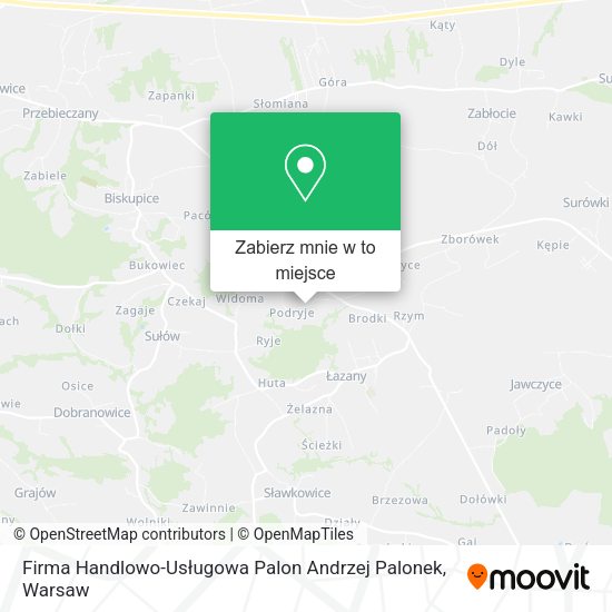 Mapa Firma Handlowo-Usługowa Palon Andrzej Palonek