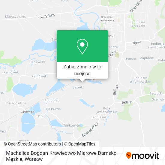 Mapa Machalica Bogdan Krawiectwo Miarowe Damsko Męskie