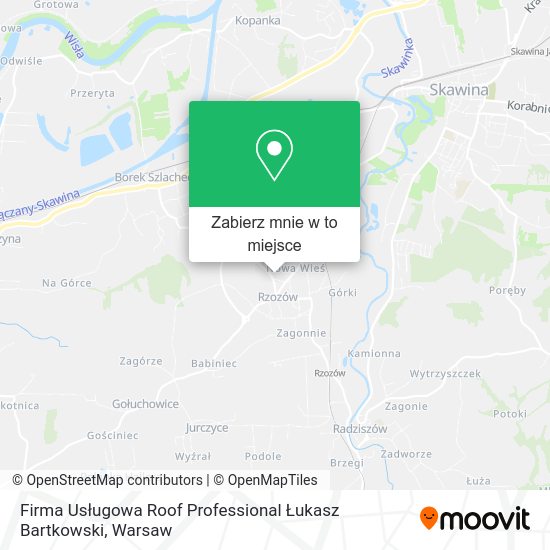 Mapa Firma Usługowa Roof Professional Łukasz Bartkowski