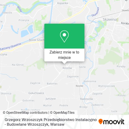 Mapa Grzegorz Wrzoszczyk Przedsiębiorstwo Instalacyjno - Budowlane Wrzoszczyk