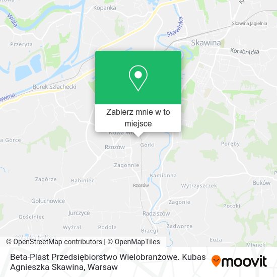 Mapa Beta-Plast Przedsiębiorstwo Wielobranżowe. Kubas Agnieszka Skawina