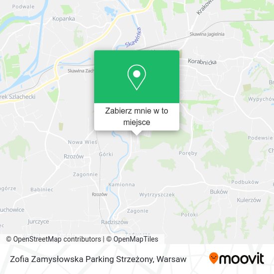 Mapa Zofia Zamysłowska Parking Strzeżony