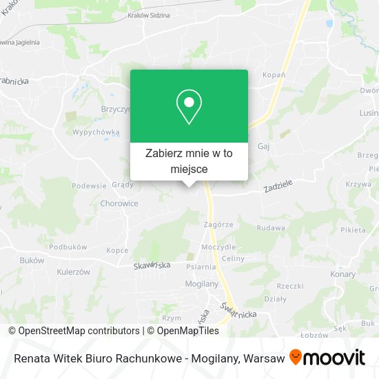 Mapa Renata Witek Biuro Rachunkowe - Mogilany