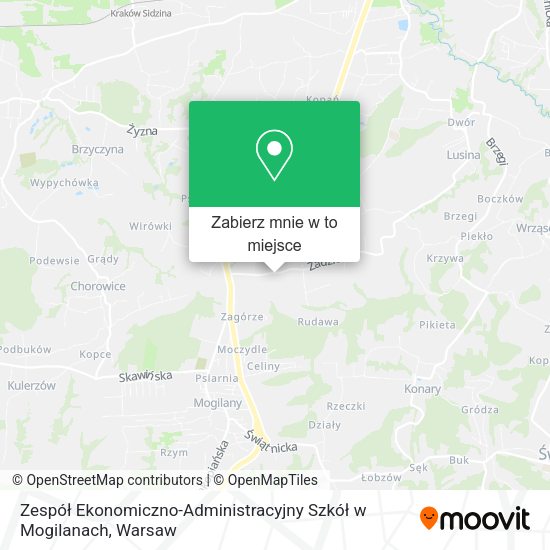 Mapa Zespół Ekonomiczno-Administracyjny Szkół w Mogilanach