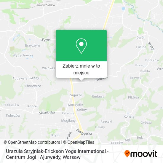 Mapa Urszula Stryjniak-Erickson Yoga International - Centrum Jogi i Ajurwedy