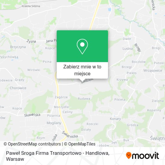 Mapa Paweł Sroga Firma Transportowo - Handlowa