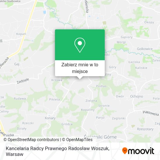 Mapa Kancelaria Radcy Prawnego Radosław Woszuk