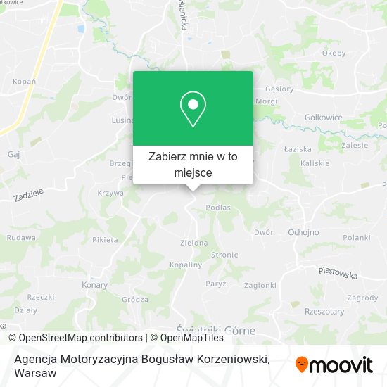 Mapa Agencja Motoryzacyjna Bogusław Korzeniowski