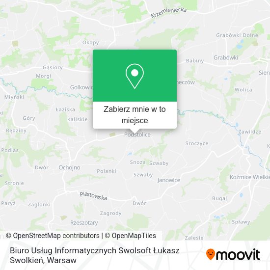 Mapa Biuro Usług Informatycznych Swolsoft Łukasz Swolkień