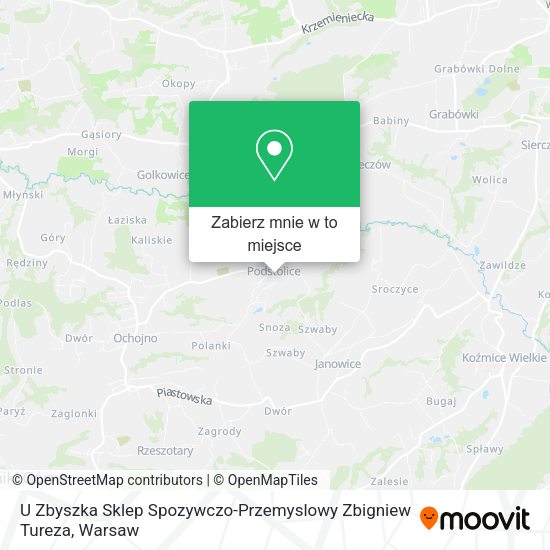 Mapa U Zbyszka Sklep Spozywczo-Przemyslowy Zbigniew Tureza