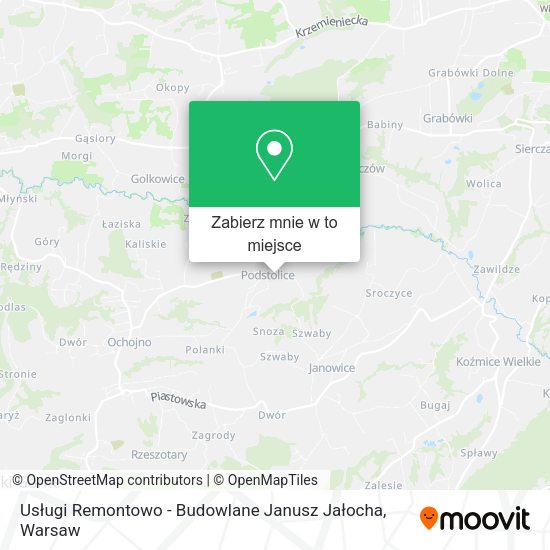 Mapa Usługi Remontowo - Budowlane Janusz Jałocha