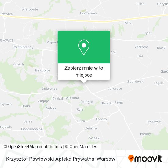 Mapa Krzysztof Pawłowski Apteka Prywatna