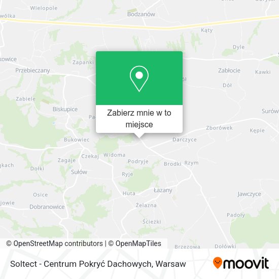 Mapa Soltect - Centrum Pokryć Dachowych