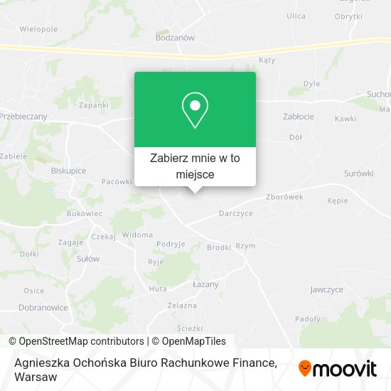 Mapa Agnieszka Ochońska Biuro Rachunkowe Finance