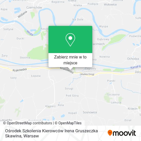 Mapa Ośrodek Szkolenia Kierowców Irena Gruszeczka Skawina