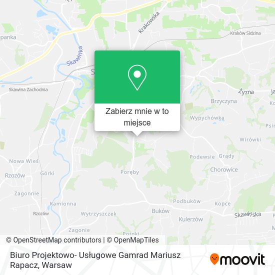 Mapa Biuro Projektowo- Usługowe Gamrad Mariusz Rapacz