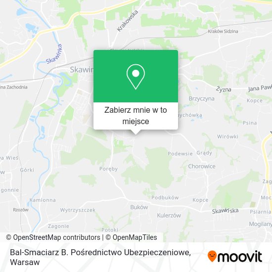 Mapa Bal-Smaciarz B. Pośrednictwo Ubezpieczeniowe