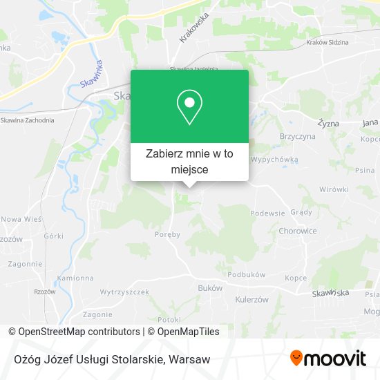 Mapa Ożóg Józef Usługi Stolarskie