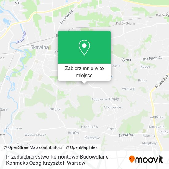 Mapa Przedsiębiorsstwo Remontowo-Budowdlane Konmaks Ożóg Krzysztof